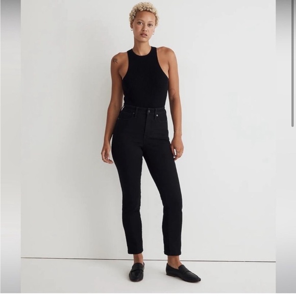 Madewell Curvy Stovepipe Jeans in Black Size 26 - Picture 1 of 12